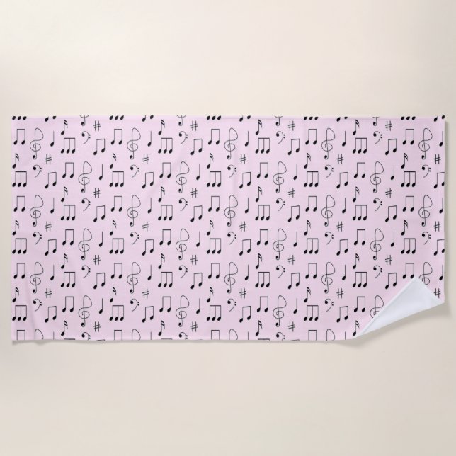 Just Noted Pink Beach Towel (Front)