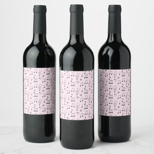 Just Noted Pink Wine Label (Bottles)