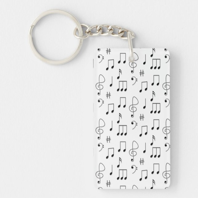 Just Noted White Keychain (Front)