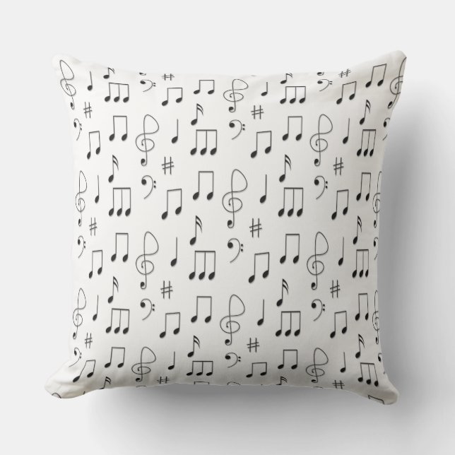 Just Noted White Outdoor Pillow (Front)