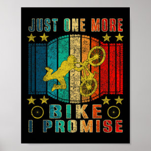 Just One More Bike Funny Vintage Mountain Biking  Poster