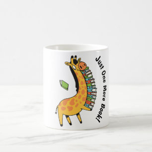 Just One More Book Funny Giraffe Book Lover Mug