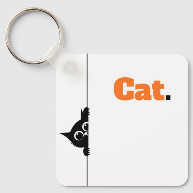 Just One More Cat Keychain (Front)