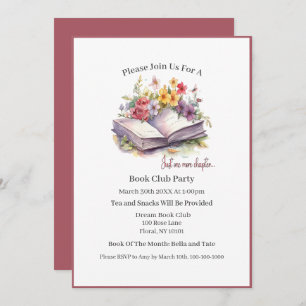 Just One More Chapter- Book Club Invitation