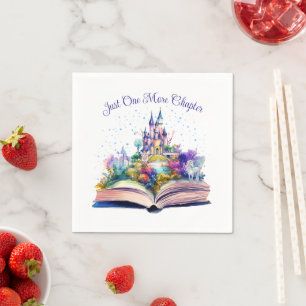 Just One More Chapter- Book Lover, Book Club Napkin