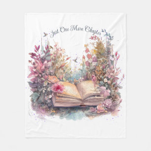 Just One More Chapter- Book Lover Fleece Blanket