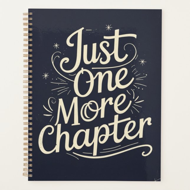 Just One More Chapter – Book Lover Reading Planner (Front)