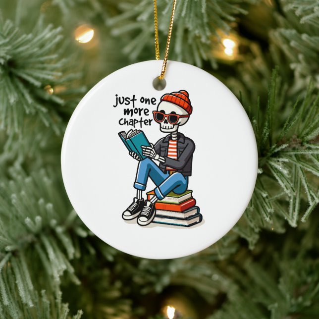 Just One More Chapter Ceramic Ornament (Tree)