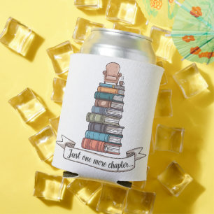 Just One More Chapter - Cozy Book Lover Design Can Cooler