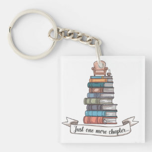 Just One More Chapter - Cozy Book Lover Design Keychain