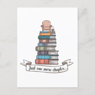 Just One More Chapter - Cozy Book Lover Design Postcard