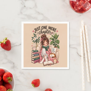Just One More Chapter – Cozy Book Lover Napkin