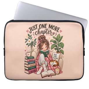 Just One More Chapter – Cozy Book Lover Notebook Laptop Sleeve