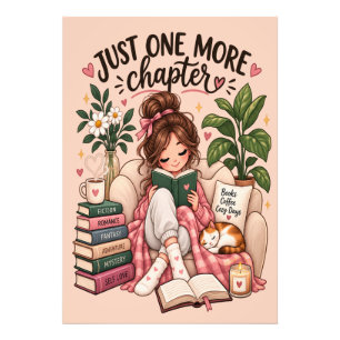 Just One More Chapter – Cozy Book Lover Photo Print