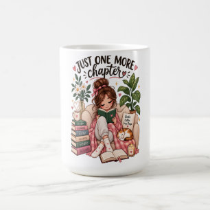 Just One More Chapter – Cozy Book Lover Reading Coffee Mug