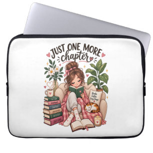 Just One More Chapter – Cozy Book Lover Reading Laptop Sleeve