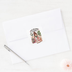 Just One More Chapter – Cozy Book Lover Reading Square Sticker