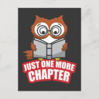 Just One More Chapter Cute Owl Reader