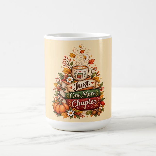  Just One More Chapter - Fall Book Lover Planner Coffee Mug (Center)