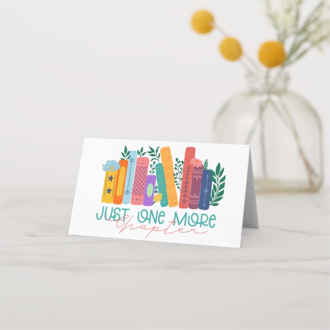 Just One More Chapter – Floral Book Lover Loyalty Card (Front)