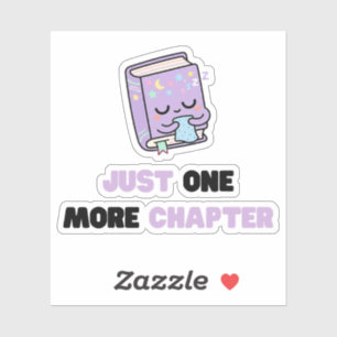 Just One More Chapter Funny Sleepy Book Vector