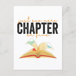 Just One More Chapter Or Five Funny Book Lovers Invitation Postcard