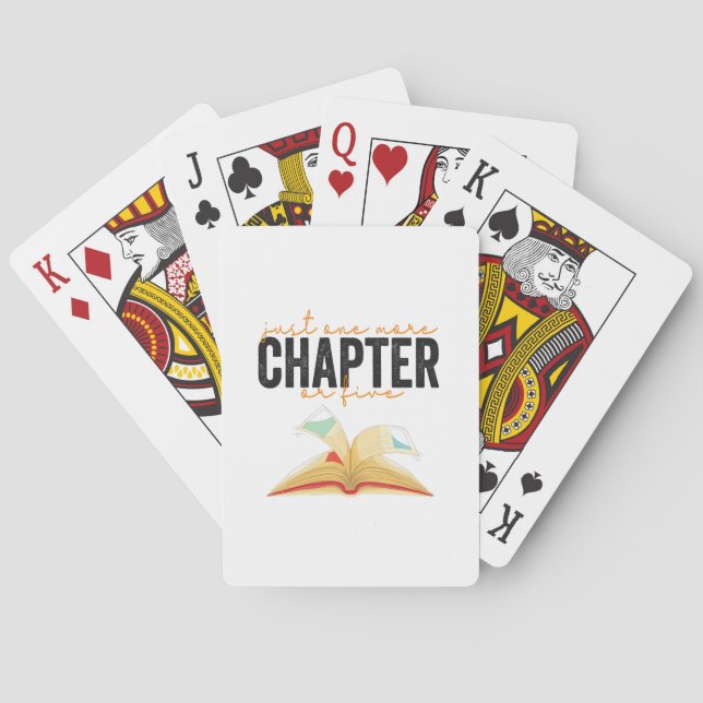 Just One More Chapter Or Five Funny Book Lovers  Playing Cards (Back)