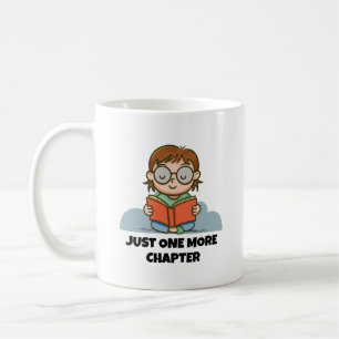 Just One More Chapter, Reading Book Worm Coffee Mug