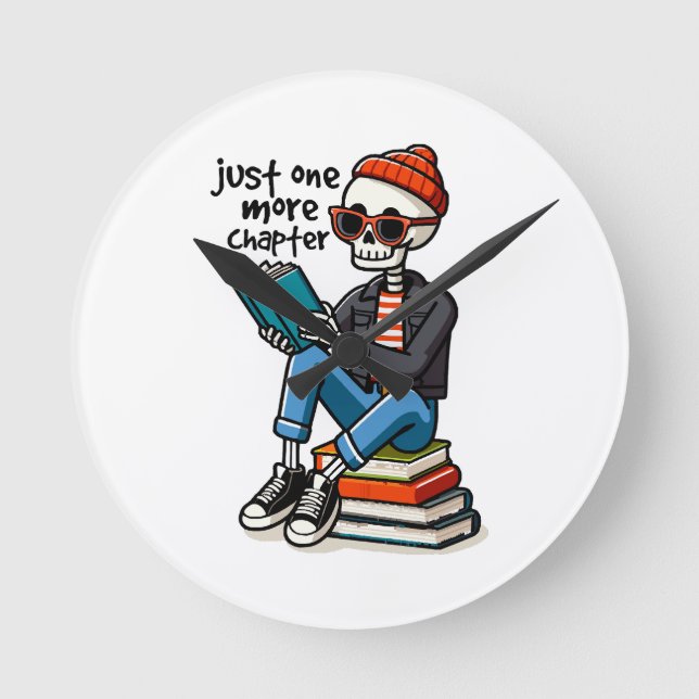 Just One More Chapter Round Clock (Front)