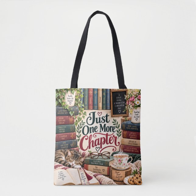 Just One More Chapter Tote Bag (Front)