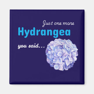 Just One More Hydrangea magnet - navy