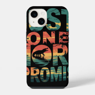 Just One More I Promise – Funny Alligator Sunset iPhone 14 Case