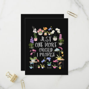 Just One More Orchid I Promise Invitation Postcard