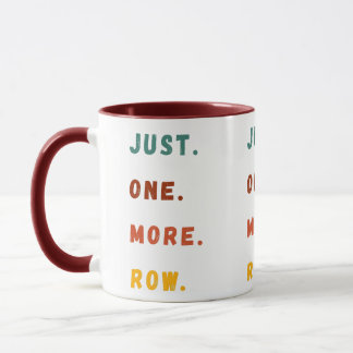 Just One More Row Funny Retro Crochet Lover Saying Mug