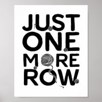 Just One More Row | Knitting Knitter Gift