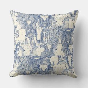 just ox classic blue pearl throw pillow