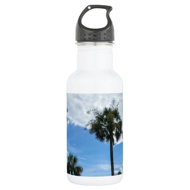 Just Palm Trees Water Bottle (Front)