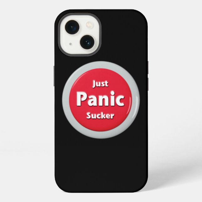 Just Panic Button Sucker iPhone Case (Back)
