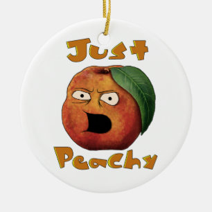 Just Peachy Ceramic Ornament