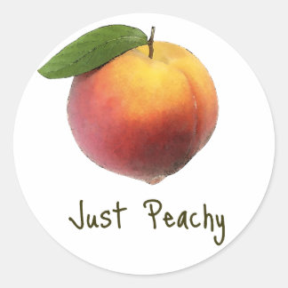 Just Peachy Classic Round Sticker