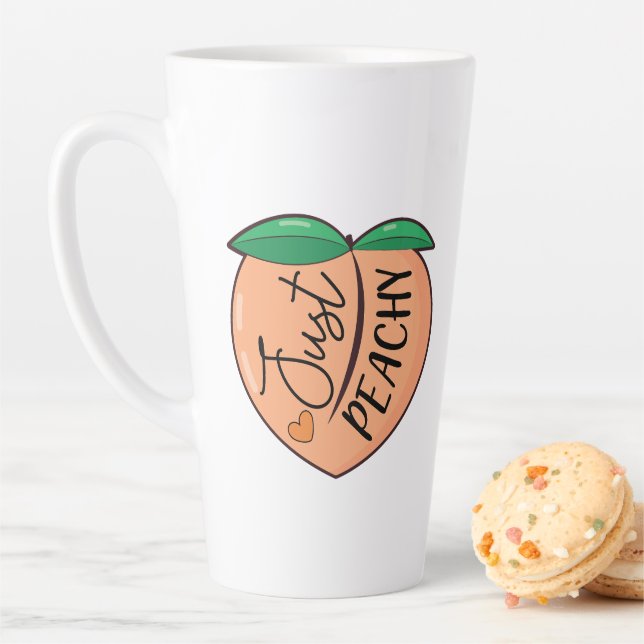 Just Peachy Funny Latte Mug (In Situ)