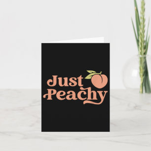 Just Peachy Retro 70s Georgia Peaches Summer Fruit Card