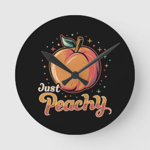 Just peachy! round clock