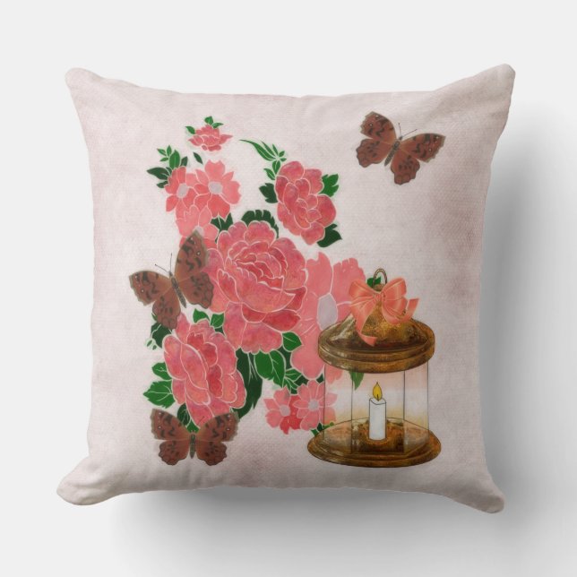 Just Peachy Throw Pillow (Front)