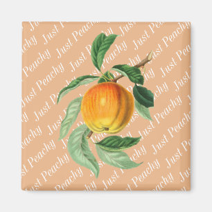 Just Peachy Vintage Botanical Fruit Magnet