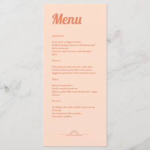 Just Peachy Wedding Menu