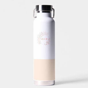 Just Peachy Wedding Monogram Water Bottle