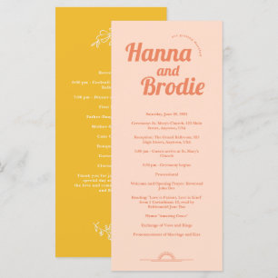 Just Peachy Wedding Program