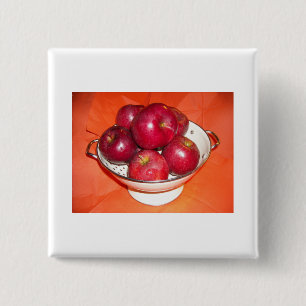 Just Picked Apples 2 Inch Square Button