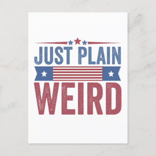 Just Plain Weird American Flag Election Kamala  Invitation Postcard
